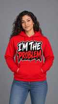 I'm the Problem red hoodie product image, 9:16 portrait