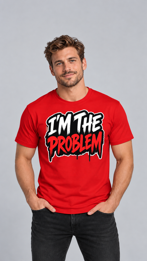 I'm the Problem red T-shirt product image, 9:16 portrait